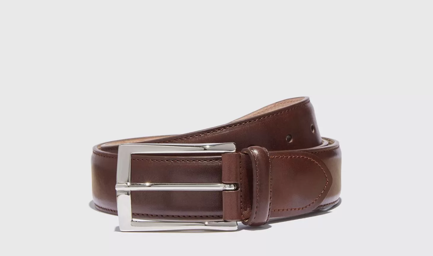 Manner Scarosso Gürtel>Cintura Marrone Classica