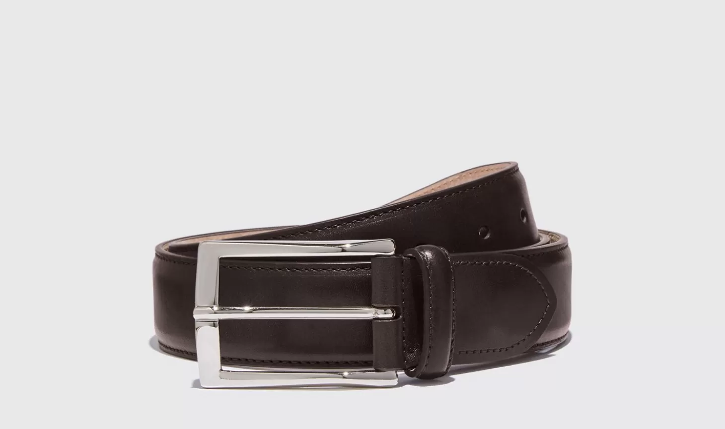 Manner Scarosso Gürtel>Cintura Marrone Scuro Classica