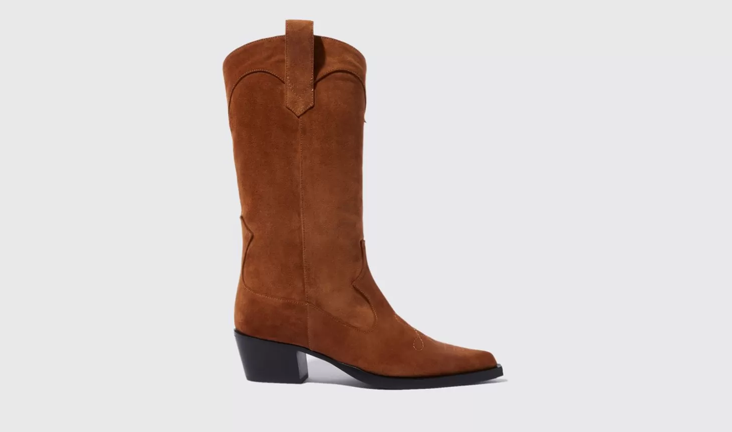 Frauen Scarosso Stiefel>Dolly Hellbraunes Wildleder