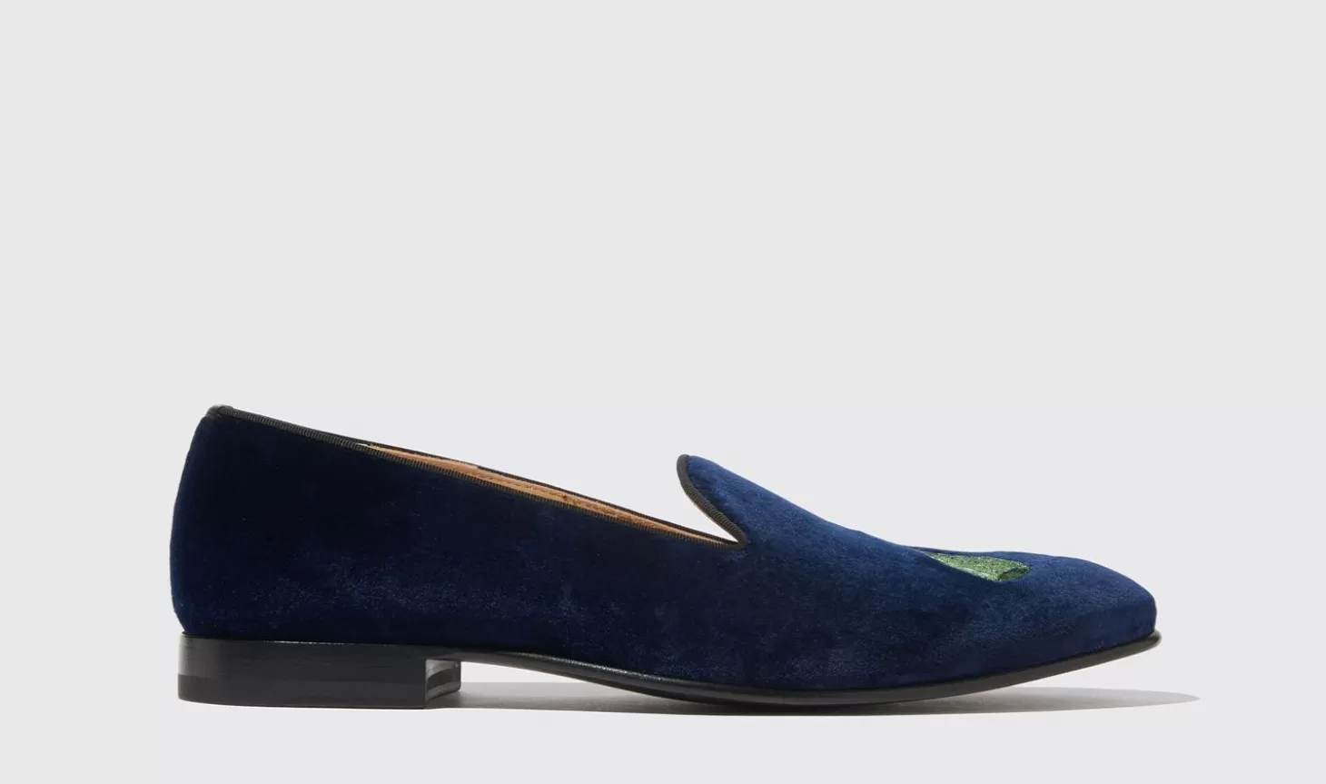 Manner Scarosso Hausschuhe>Jay Blue Velvet
