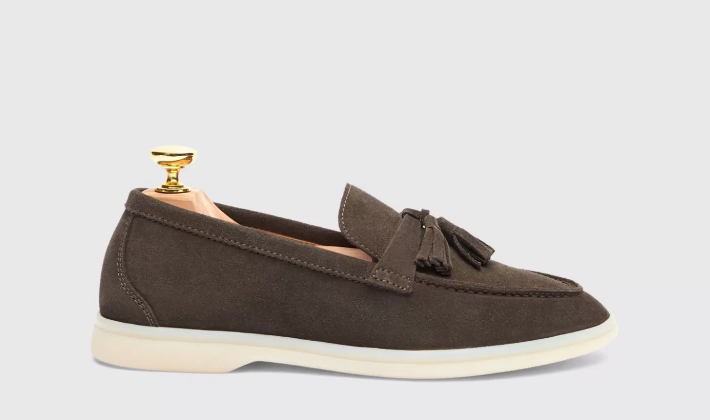 Frauen Scarosso Halbschuhe>Leandra Deep Taupe Wildleder