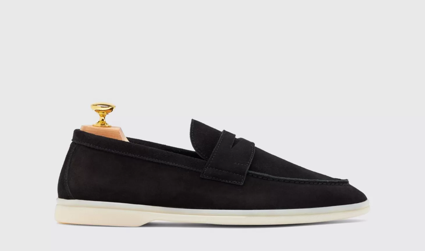 Manner Scarosso Halbschuhe>Luciano Black Wildleder Edit