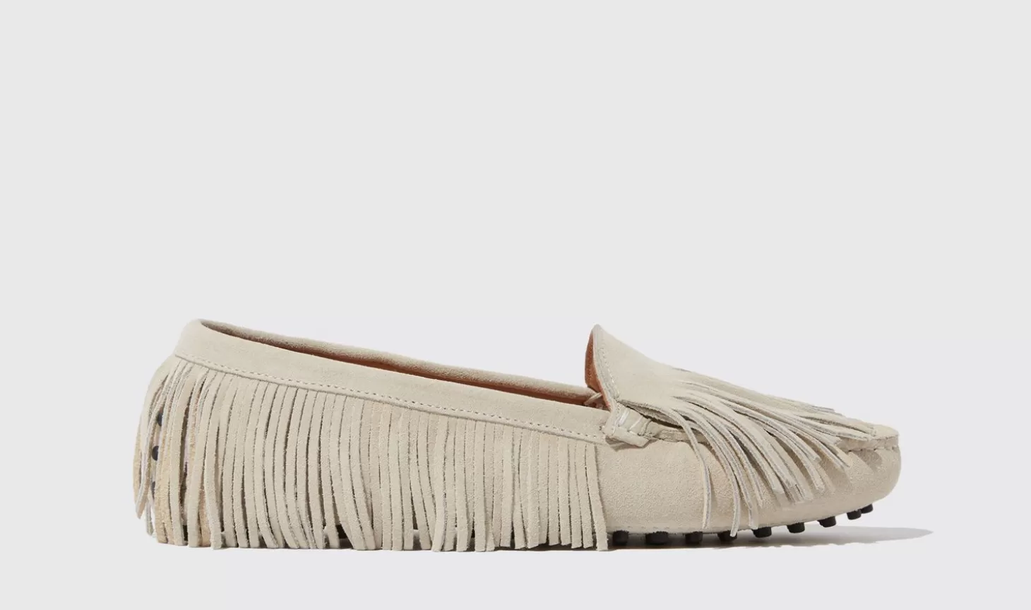 Frauen Scarosso Fahrschuhe>Maya-Creme-Wildleder