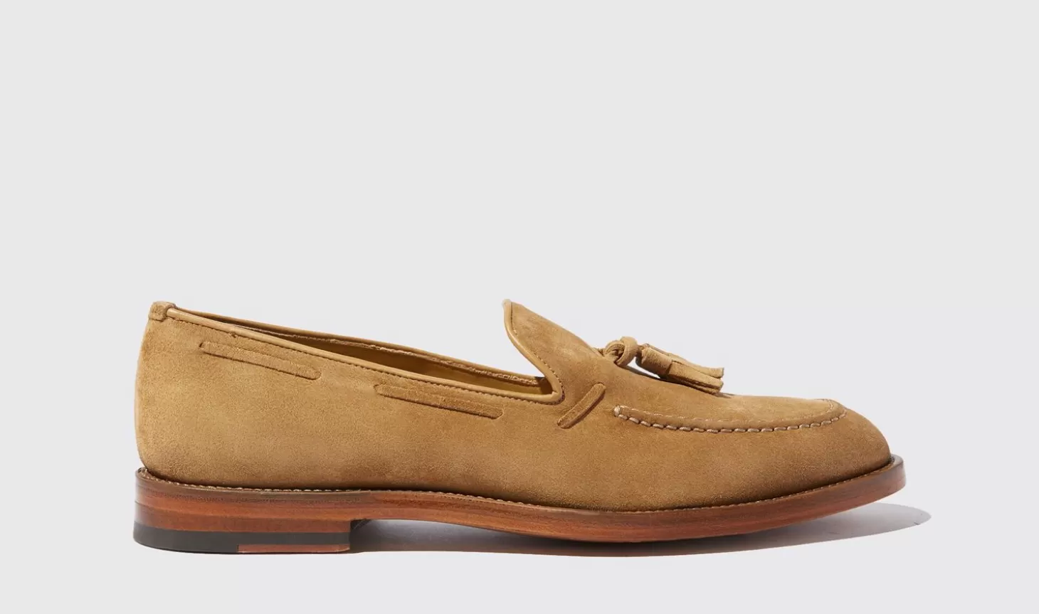 Manner Scarosso Halbschuhe>William Hellbraunes Wildleder